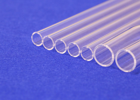 China High Temperature / Pressure Fire Polished Fused Quartz Tube OD 3mm - 450mm Optional supplier