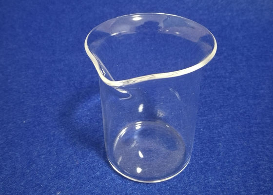 China Transparent Fused Quartz Glass Beaker 50ML With Spout Custom Service Available supplier