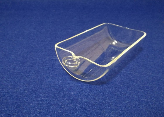China Quartz Glass Combustion Boats / Fused Silica Boat Custom Made With Ring supplier