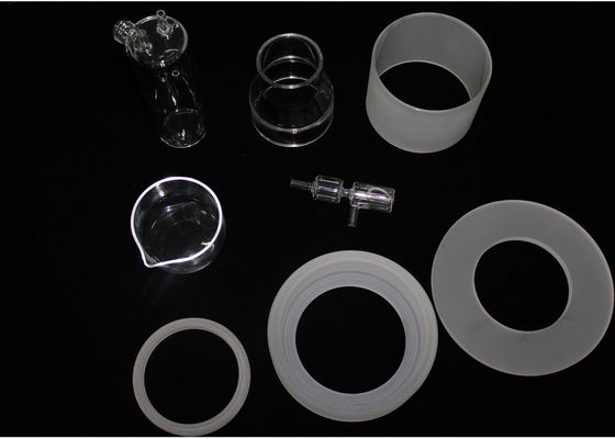China Custom Made Quartz Glass Products / Quartz Crystallizing Bottle For Lab supplier