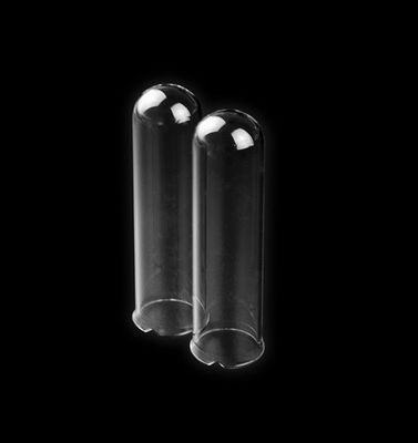 China Round Bottom Fused Quartz Tube One End Closed Type With Lip / Flange supplier