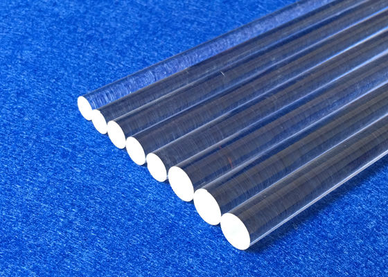 Clear Fused Quartz Glass Rod , Custom Made High Purity Silica Rod supplier