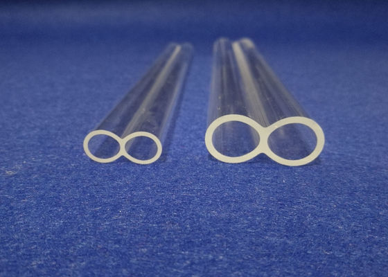 Custom Fused Twins Silica Glass Tube High Purity Quartz Sand Made supplier