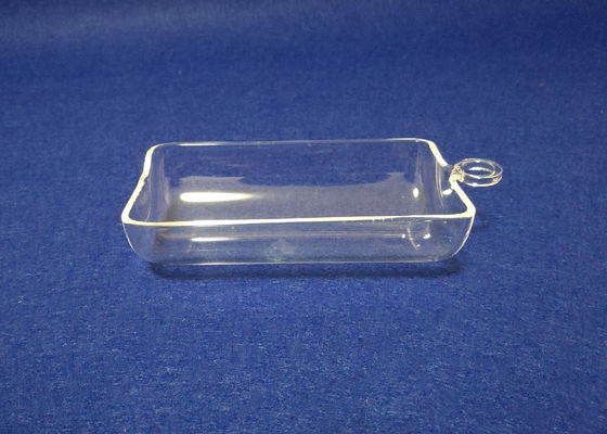 Quartz Glass Combustion Boats / Fused Silica Boat Custom Made With Ring supplier