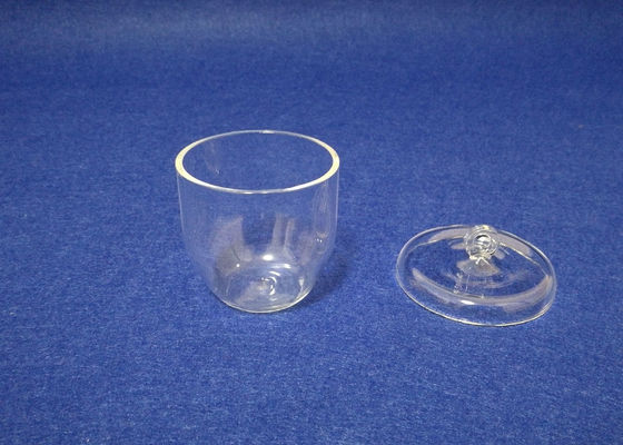 25ML Clear Fused Quartz Crucible With Cover Custom Service Available supplier
