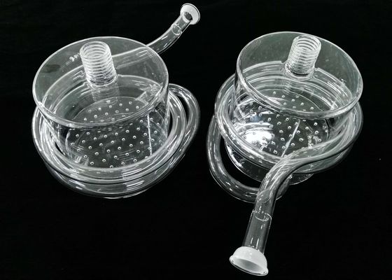 Quartz Glass Lab Reactor Bottle High Chemical Performance Type With Spiral Tube supplier