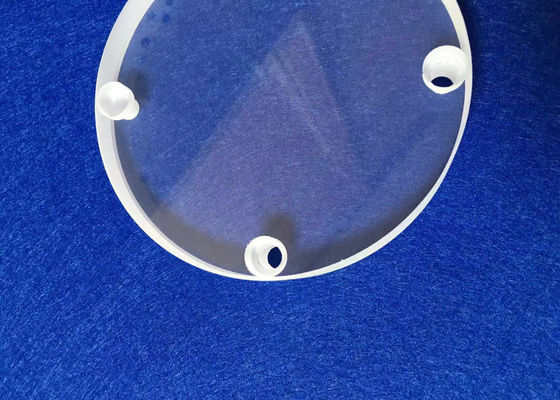 Drilled Silica Glass Round Disc / Fused Quartz Disk Customized With Holes supplier