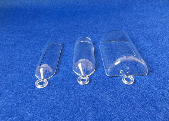 Customized Transparent Fused Quartz Combustion Boats 50ML With Ring supplier