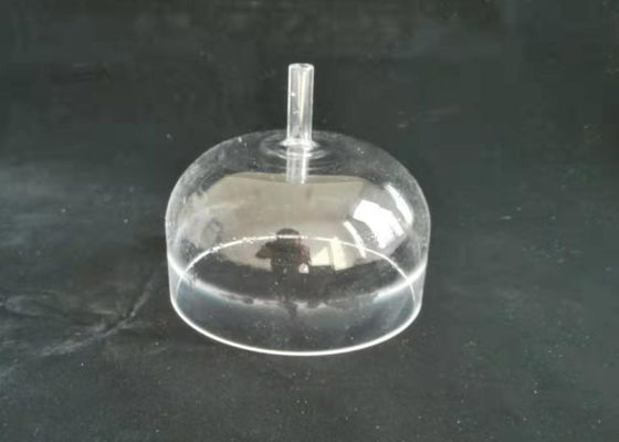 Fused Quartz Bell Jar With A Tube High Purity Material Made Custom Service Available supplier