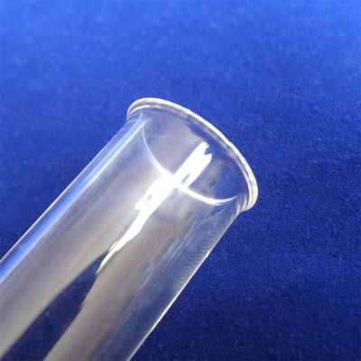 Personalized Clear Rimmed Quartz Test Tube With Flange High Purity SiO2 Made supplier