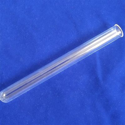 Personalized Clear Rimmed Quartz Test Tube With Flange High Purity SiO2 Made supplier