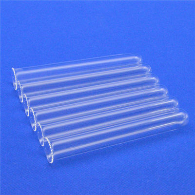Custom One End Closed Fused Quartz Glass Test Tube Round Bottom Type With Lip supplier