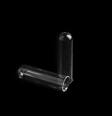 Round Bottom Fused Quartz Tube One End Closed Type With Lip / Flange supplier
