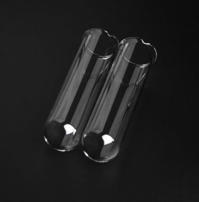 Round Bottom Fused Quartz Tube One End Closed Type With Lip / Flange supplier