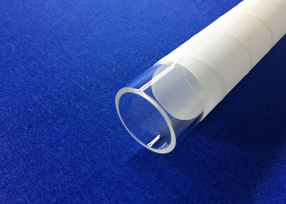 PECVD Fused OD 30 mm Quartz Glass Tube With White 3M Fiber Used In Solar Industry High Temperature Resistance supplier