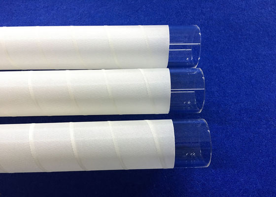 PECVD Fused OD 30 mm Quartz Glass Tube With White 3M Fiber Used In Solar Industry High Temperature Resistance supplier