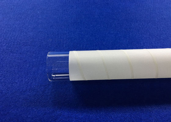 PECVD Fused OD 30 mm Quartz Glass Tube With White 3M Fiber Used In Solar Industry High Temperature Resistance supplier