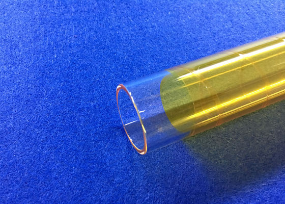 PECVD Fused OD 30 mm Quartz Glass Tube Covered With Yellow 3M Fiber Used in Photocoltaic Industry Coated supplier